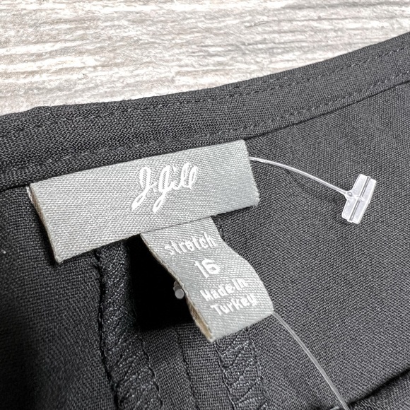 J JILL WOMENS BLACK STRETCH PANTS SIZE 16 STRETCH GREAT QUALITY NO POCKETS - Picture 2 of 14